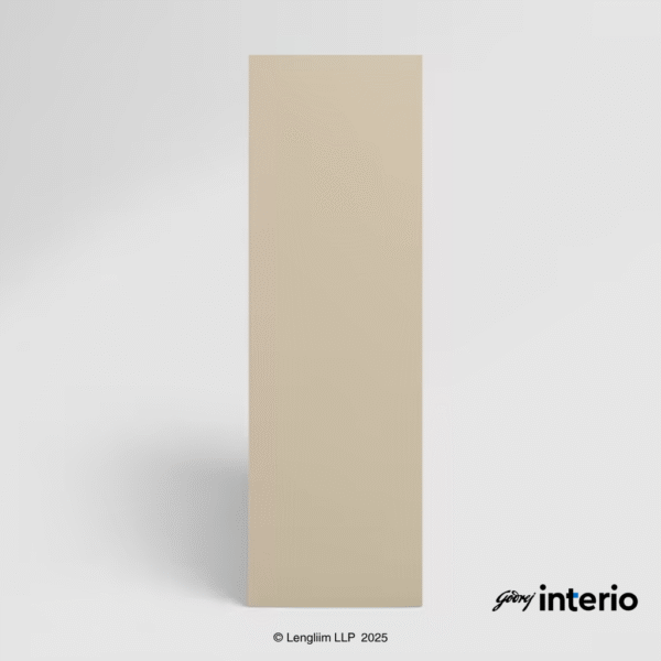 Godrej Interio Slide N Store Pro Sliding Steel Almirah (Oatmeal) Side View