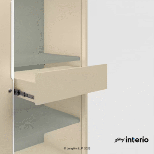 Godrej Interio Slide N Store Pro Sliding Steel Almirah (Oatmeal) Drawer