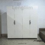 Godrej Interio Kreation X3 4 Door Steel Almirah (Hinge Door, Locker, Alpine White) Front Image