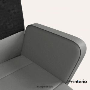 Godrej Interio Aircon Mid Back Leatherette Ergonomic Office Chair (Ash Grey) Arm Rest