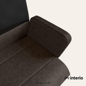Godrej Interio Aircon Mid Back Microfiber Ergonomic Office Chair (Saddle Brown) Arm Rest