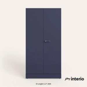 Godrej Interio Auraline Women Basic 2 Door Almirah (Navy Blue) Front View