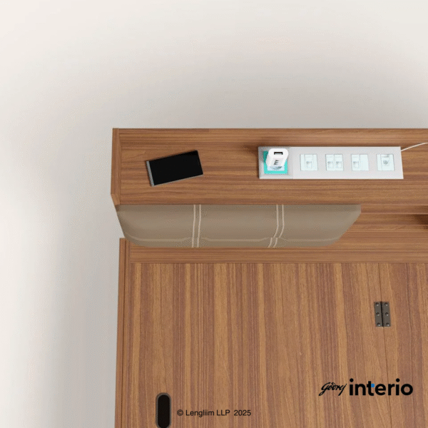 Godrej Interio Doze Nx Regular Height King Size (Engineered Wood, Pull-Out Storage) Head Rest