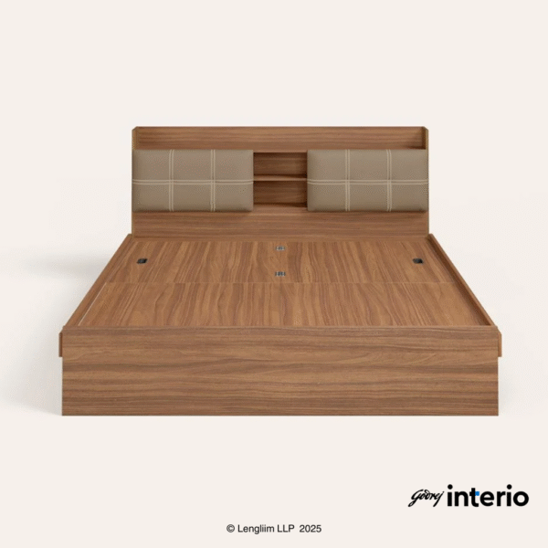 Godrej Interio Doze Nx Regular Height King Size (Engineered Wood, Pull-Out Storage) Front View