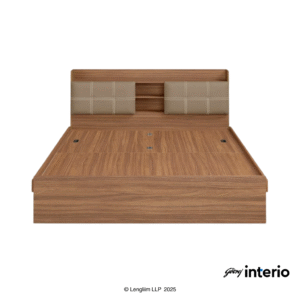 Godrej Interio Doze Nx Regular Height King Size (Engineered Wood, Pull-Out Storage) Front View Blank