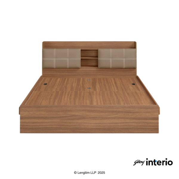 Godrej Interio Doze Nx Regular Height King Size (Engineered Wood, Pull-Out Storage) Front View Blank