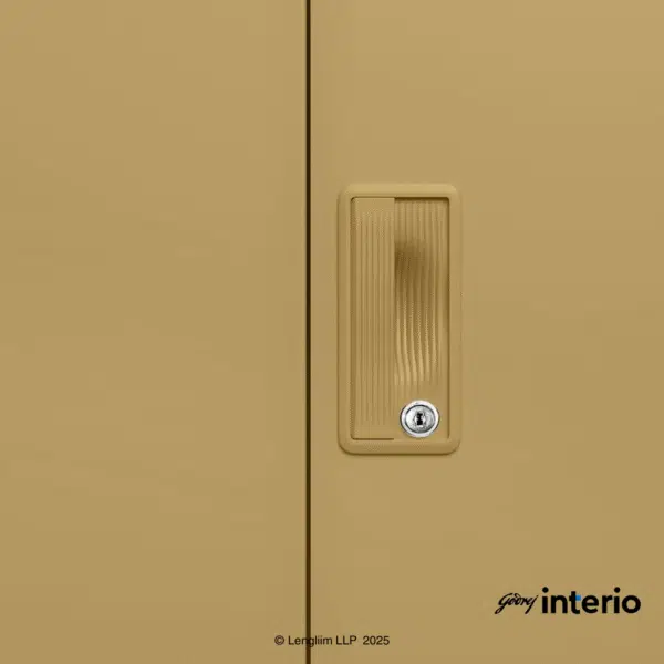 Godrej Interio Slimline 3 Door Almirah (Locker, Ice Coffee) Door Handle