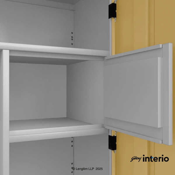Godrej Interio Slimline 3 Door Almirah (Locker, Ice Coffee) Locker