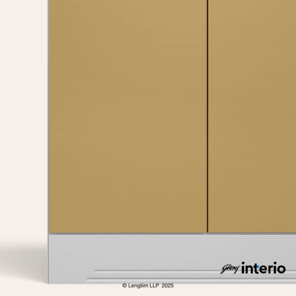 Godrej Interio Slimline 3 Door Almirah (Locker, Ice Coffee) Skirting