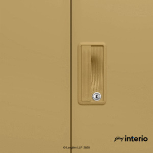 Godrej Interio Slimline 3 Door Almirah (Drawer, Ice Coffee) Door Handle