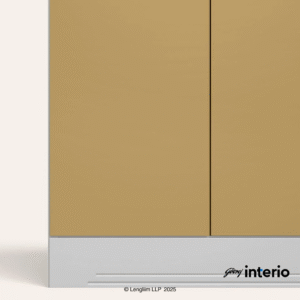 Godrej Interio Slimline 3 Door Almirah (Drawer, Ice Coffee) Skirting