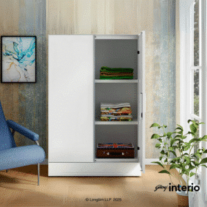 Slimline Minor 2 Door 2 Shelves (Royal Ivory) Marketing Image