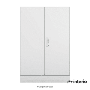 Slimline Minor 2 Door 2 Shelves (Royal Ivory) Front View