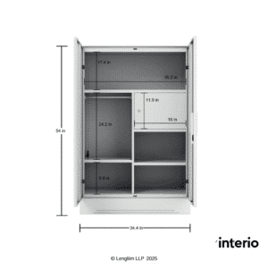 Godrej Interio Slimline Minor 2 Door Locker (Royal Ivory) Interior Dimensions