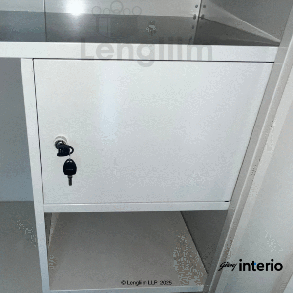 Godrej Interio Slimline Minor 2 Door Locker (Royal Ivory) Actual Product Locker View