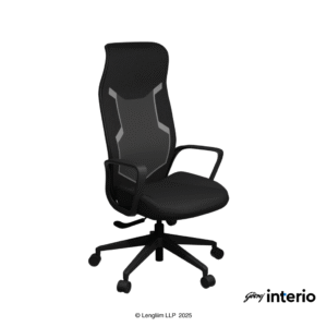 Godrej Interio Tecno Gaming Chair (Black) Front Angle View