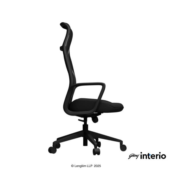 Godrej Interio Tecno Gaming Chair (Black) Side View
