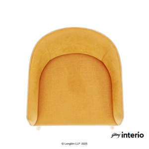 Godrej Interio Trapeza Easy Chair (Orange) Top View