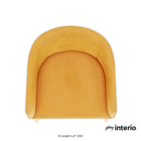 Godrej Interio Trapeza Easy Chair (Orange) Top View
