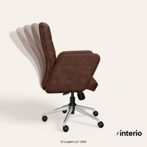 Godrej Interio Tufty Mid Back Microfiber Ergonomic Office Chair (Saddle Brown) Recline Back Rest