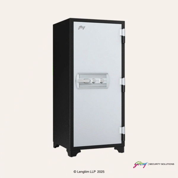 Godrej Centiguard 169 Liters Steel 1060 Fire Safe Home Locker (Double Keylock) Front Angle View