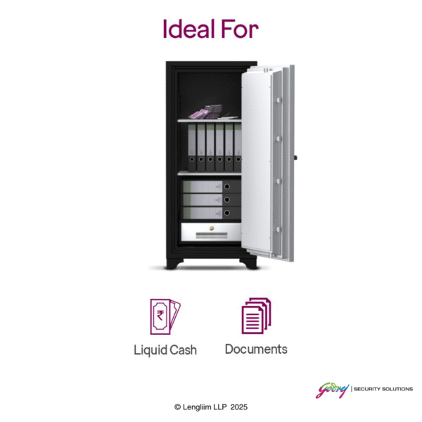 Godrej Centiguard 169 Liters Steel 1060 Fire Safe Home Locker (Double Keylock) Ideal For
