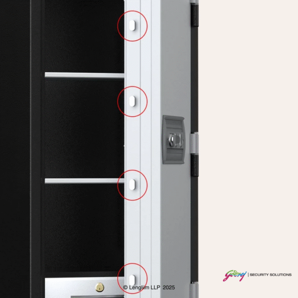 Godrej Centiguard 169 Liters Steel 1060 Fire Safe Home Locker (Double Keylock) Internal Lock Mechanism