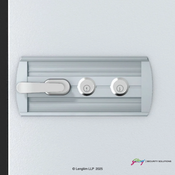 Godrej Centiguard 169 Liters Steel 1060 Fire Safe Home Locker (Double Keylock) Lock System