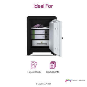 Godrej Centiguard 89 Liters Steel 560 Fire Safe Home Locker (Double Keylock) Ideal For