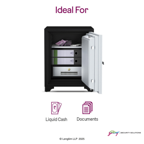 Godrej Centiguard 89 Liters Steel 560 Fire Safe Home Locker (Double Keylock) Ideal For