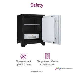 Godrej Centiguard 89 Liters Steel 560 Fire Safe Home Locker (Double Keylock) Safety