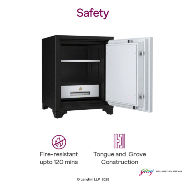 Godrej Centiguard 89 Liters Steel 560 Fire Safe Home Locker (Double Keylock) Safety