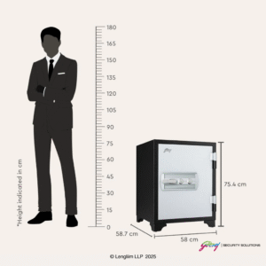 Godrej Centiguard Steel 560 Fire Safe Home Locker (Double Keylock) Dimensions