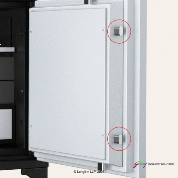 Godrej Centiguard Steel 560 Fire Safe Home Locker (Double Keylock) Internal Lock Mechanism