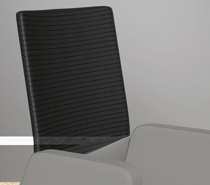 Godrej Interio Aircon Mid Back Leatherette Ergonomic Office Chair (Ash Grey) Lumbar support that adapts