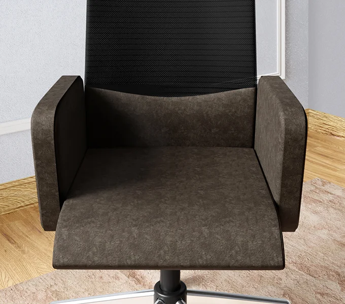 Godrej Interio Aircon Mid Back Microfiber Ergonomic Office Chair (Saddle Brown) Comfort that adapts to every posture
