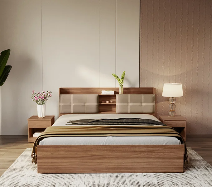 Godrej Interio Doze Nx Regular Height King Size (Engineered Wood, Pull-Out Storage) Engineered for Durability