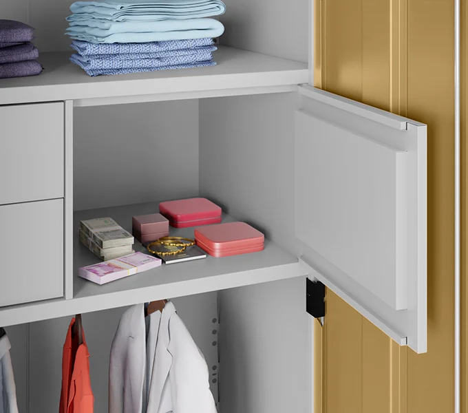 Godrej Interio Slimline 3 Door Almirah (Drawer, Ice Coffee)Your safe retreat your secret place