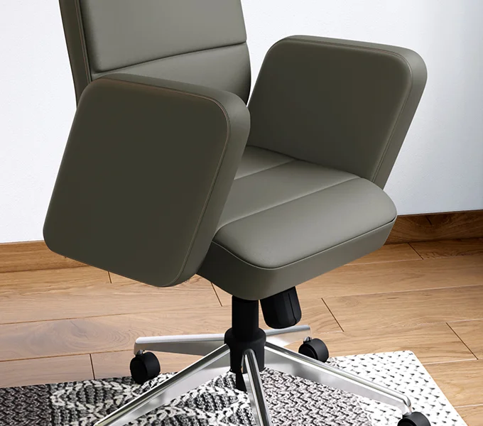 Godrej Interio Tufty Mid Back Leatherette Ergonomic Office Chair (Ash Grey) The right recline support for you