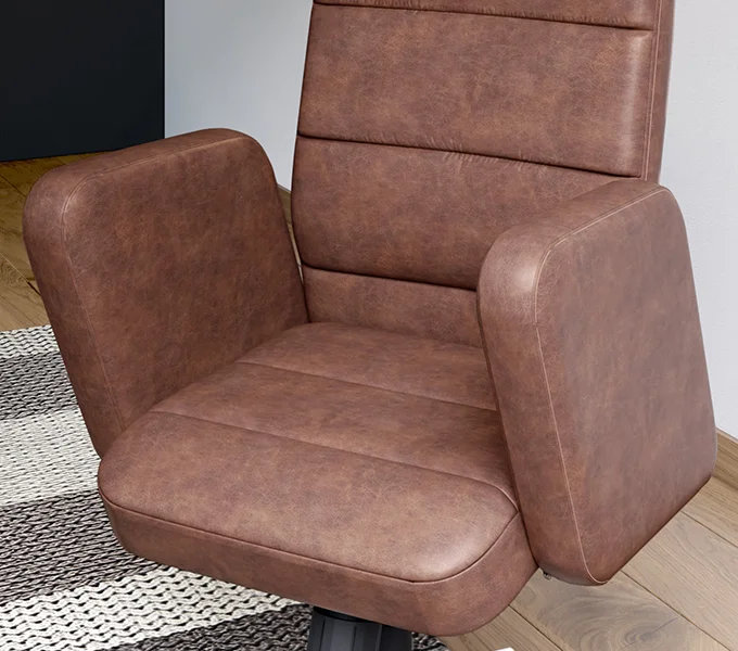 Godrej Interio Tufty Mid Back Microfiber Ergonomic Office Chair (Saddle Brown) Lumbar support that adapts