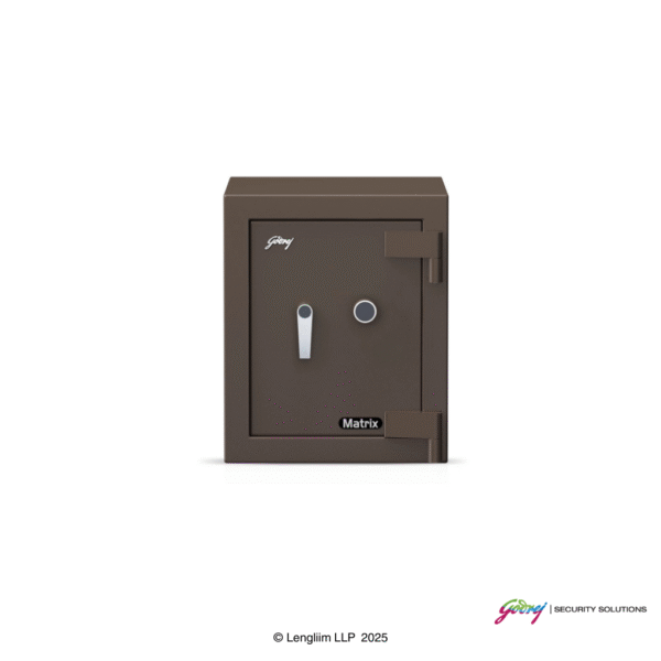 Godrej Matrix 1814 50 Liters Steel Home Locker Key Lock (1814 V6, Brown) Front View