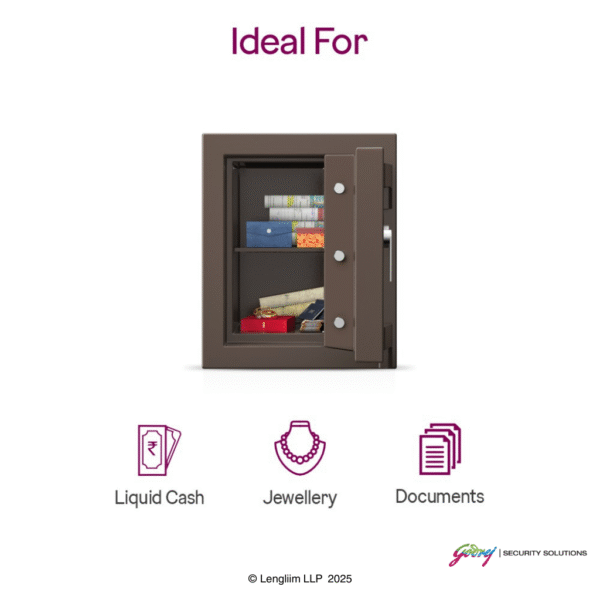 Godrej Matrix 1814 50 Liters Steel Home Locker Key Lock (1814 V6, Brown) Ideal For