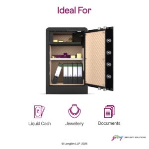 Godrej NX Advanced 160 Liters Steel Digital+Biometric+Key Lock Home Locker (Ebony) Ideal For