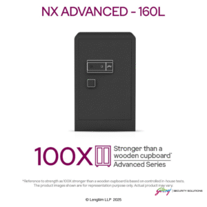 Godrej NX Advanced 160 Liters Steel Digital+Biometric+Key Lock Home Locker (Ebony) Product