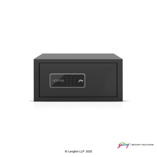 Godrej NX Pro 25 Litres Steel Digital Home Locker (10X, Ebony) Front View