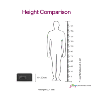 Godrej NX Pro 25 Litres Steel Digital Home Locker (10X, Ebony) Height Comparison