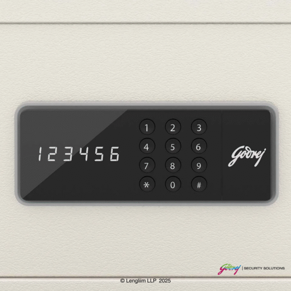 Godrej NX Pro 30 Litres Steel Digital Home Locker (10X, Ivory) Lock System