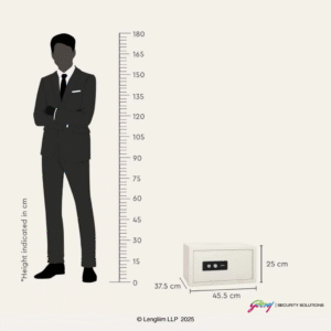 Godrej NX Pro 33 Litres Steel Key Lock Home Locker (10X, Ivory) Dimensions