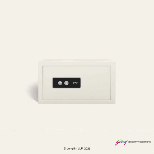 Godrej NX Pro 33 Litres Steel Key Lock Home Locker (10X, Ivory) Front View