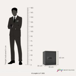 Godrej NX Pro 40 Litres Steel Digital Home Locker (10X, Ebony) Dimensions